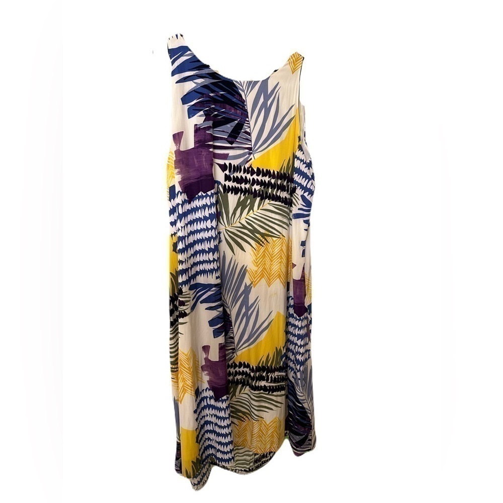 Chico’s Collage Print Tie-Back Summer Dress Size 20